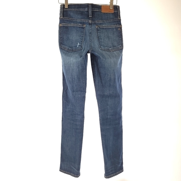 Madewell Slim Straight High Waist Blue Jean Sz 24 - Picture 3 of 10